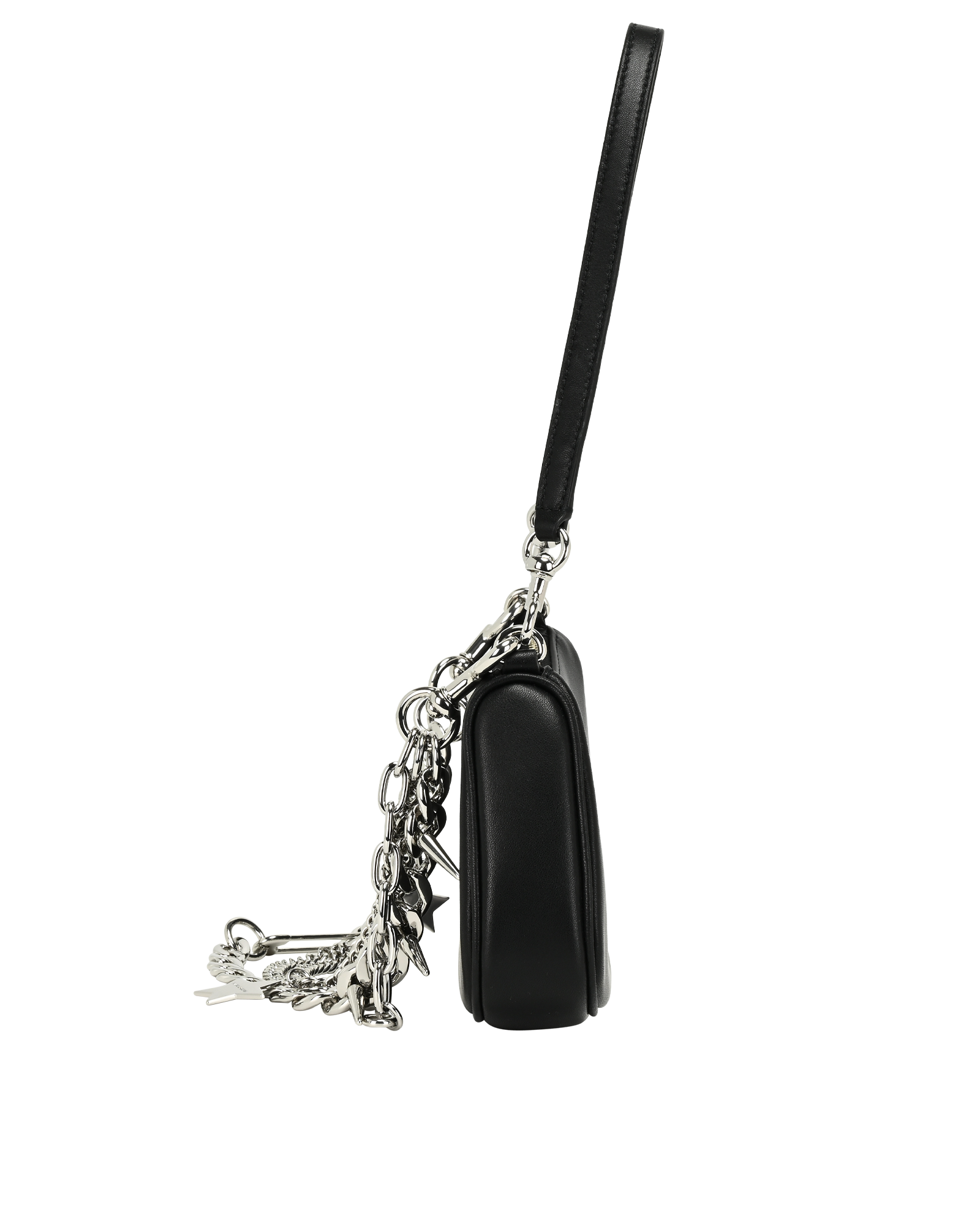 Marc Jacobs Star Charm Shoulder Bag, &pound;190, Handbags, Black, Leather, Side view